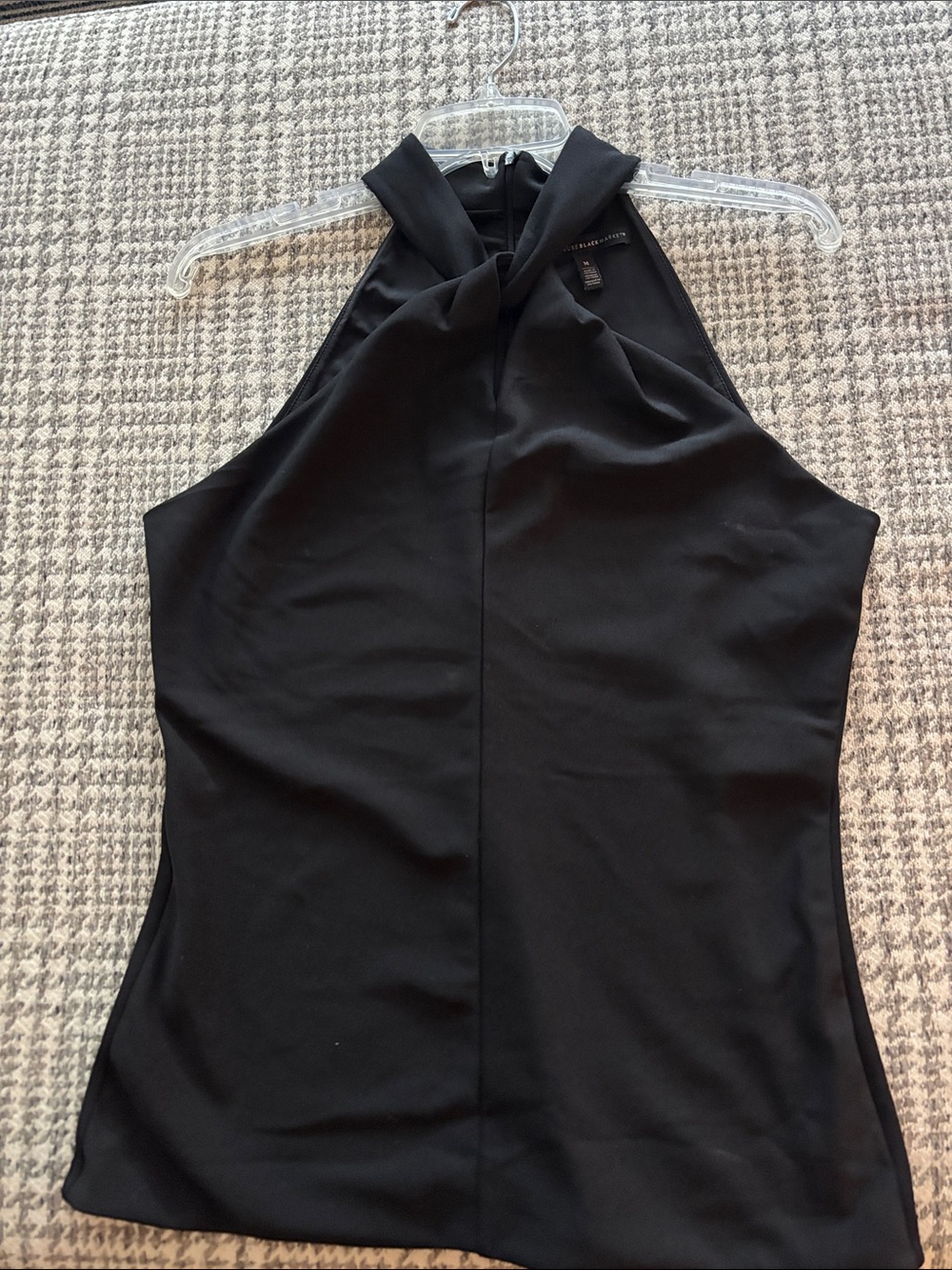 White House Black Market Black Halter Neck Top